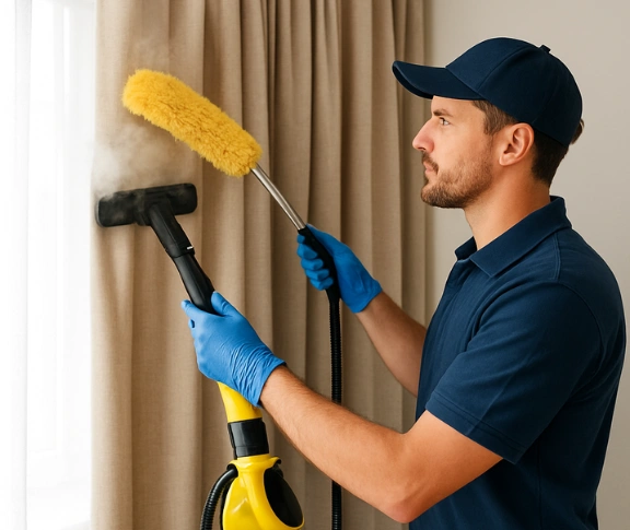 Trusted curtain steam cleaning technician Matty Curtain Cleaning point-cook-vic QLD